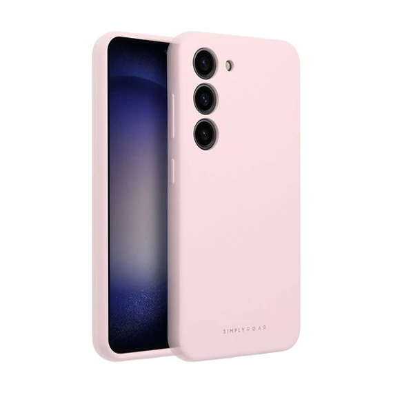 Roar Samsung Galaxy A05s prémium szilikon tok velúr béléssel, világos rózsaszín