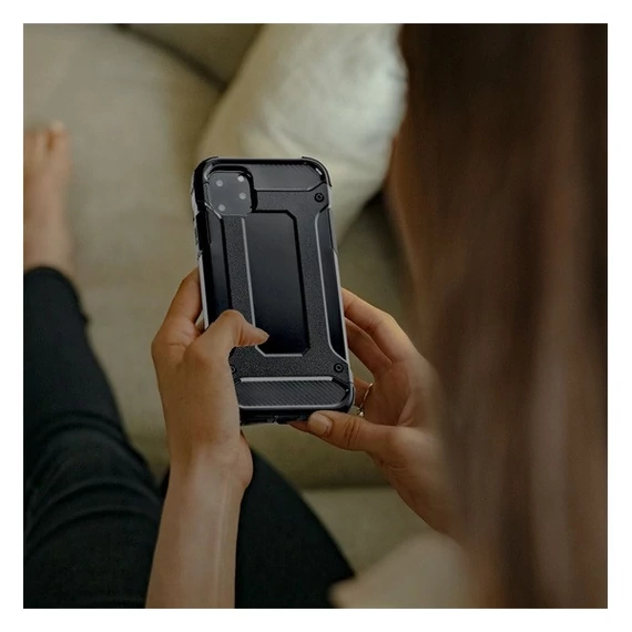 Forcell Armor hátlap tok, Apple iPhone 16, fekete