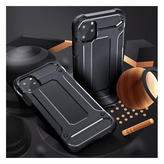 Forcell Armor hátlap tok, Apple iPhone 16, fekete