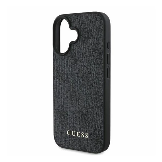 Guess 4G Classic Apple iPhone 16 hátlap tok, fekete/barna GUHCP16SG4GFGR