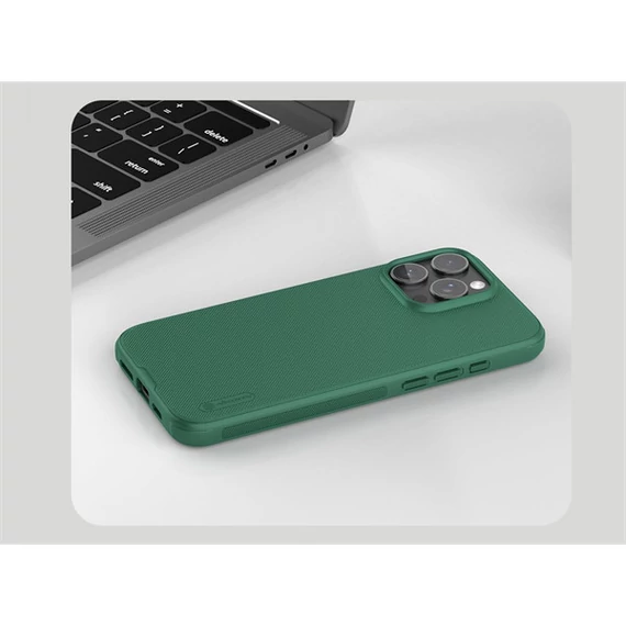 Nillkin Super Frosted Pro Apple iPhone 16 Pro műanyag tok, sötétzöld