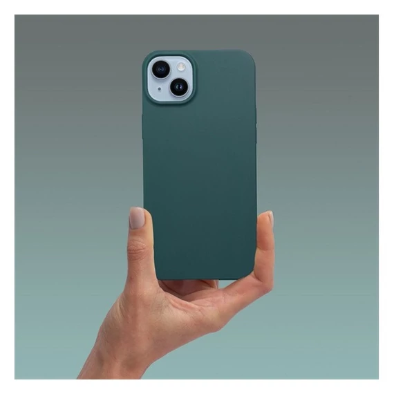 Matt Apple iPhone 16 Pro Max szilikon tok, sötétzöld