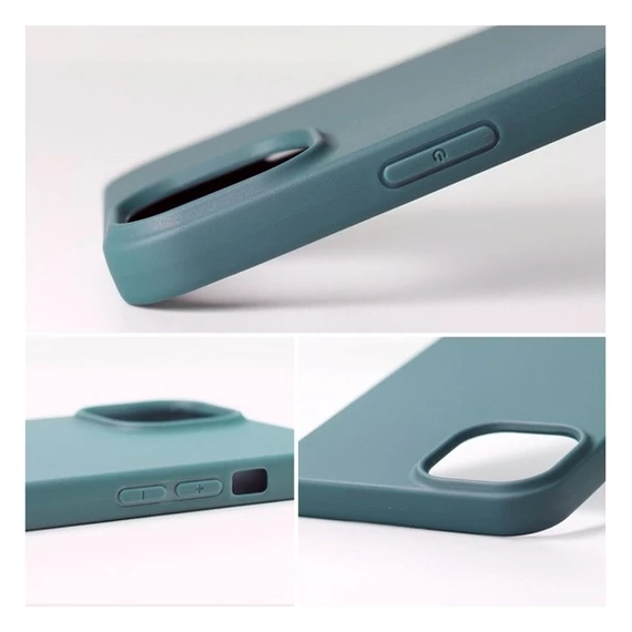Matt Apple iPhone 16 Pro Max szilikon tok, sötétzöld