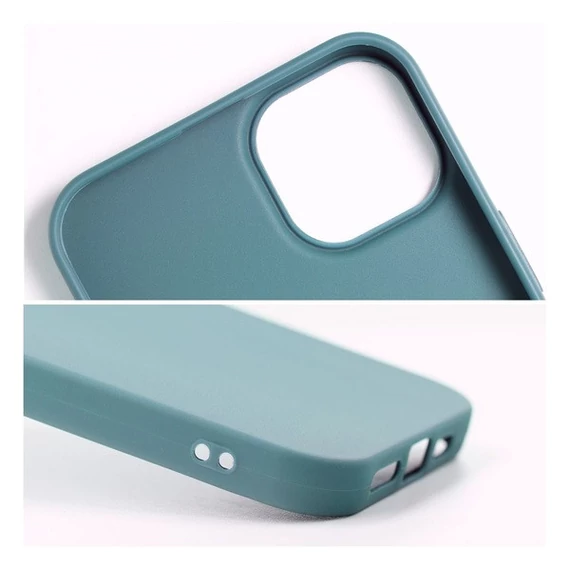 Matt Apple iPhone 16 Pro Max szilikon tok, sötétzöld