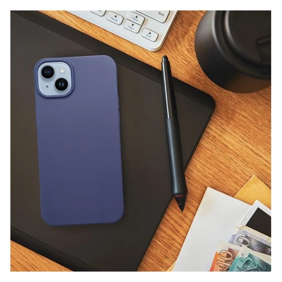 Matt Apple iPhone 16 Pro Max szilikon tok, kék