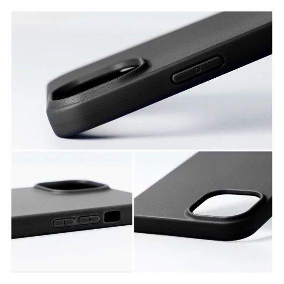 Matt Apple iPhone 16 Plus szilikon tok, fekete