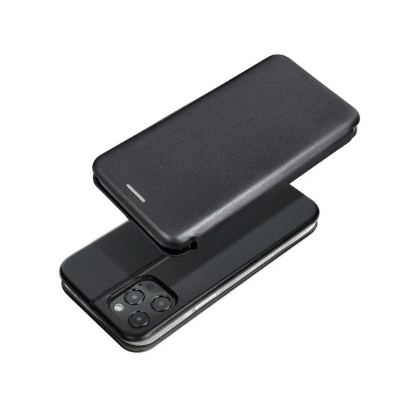 Forcell Elegance oldalra nyíló hátlap tok Apple iPhone 16, fekete