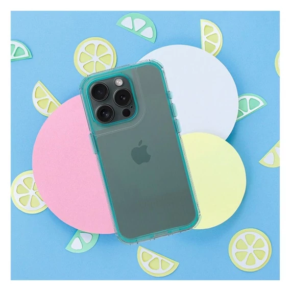Matrix Apple iPhone 16 Plus hátlap tok kameravédő peremmel, zöld/menta