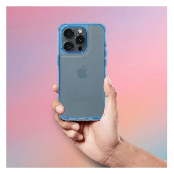 Matrix Apple iPhone 16 Pro Max hátlap tok kameravédő peremmel, kék