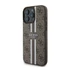 Guess 4G Printed Stripes iPhone 16 Pro MagSafe kemény hátlap tok, barna GUHMP16LP4RPSW