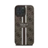 Guess 4G Printed Stripes iPhone 16 Pro MagSafe kemény hátlap tok, barna GUHMP16LP4RPSW