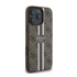 Guess 4G Printed Stripes iPhone 16 Pro MagSafe kemény hátlap tok, barna GUHMP16LP4RPSW