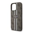 Guess 4G Printed Stripes iPhone 16 Pro MagSafe kemény hátlap tok, barna GUHMP16LP4RPSW