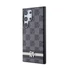 DKNY PU Leather Checkered Pattern and Stripe Samsung Galaxy S24 Ultra hátlap tok, fekete