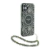 Guess IML Flowers Allover Electro iPhone 16 kemény hátlap tok pánttal, zöld GUHMP16SHCPOFPA