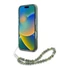 Guess IML Flowers Allover Electro iPhone 16 kemény hátlap tok pánttal, zöld GUHMP16SHCPOFPA