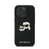 Karl Lagerfeld Monogram Karl&Chaoupette Head Pin iPhone 16 Pro Max kemény hátlap tok, fekete KLHCP16XPGKLKCPK