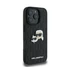 Karl Lagerfeld Monogram Karl&Chaoupette Head Pin iPhone 16 Pro Max kemény hátlap tok, fekete KLHCP16XPGKLKCPK