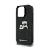 Karl Lagerfeld Monogram Karl&Chaoupette Head Pin iPhone 16 Pro Max kemény hátlap tok, fekete KLHCP16XPGKLKCPK