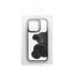Teddy Bear iPhone 15 csillogó köves tok, fekete