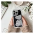 Teddy Bear iPhone 16 Pro Max csillogó köves tok, ezüst