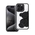 Teddy Bear iPhone 16 Plus csillogó köves tok, fekete