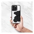 Teddy Bear iPhone 16 Plus csillogó köves tok, fekete