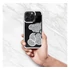 Teddy Bear iPhone 16 Plus csillogó köves tok, ezüst