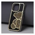 Teddy Bear iPhone 16 Plus csillogó köves tok, arany