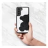 Teddy Bear Samsung Galaxy A15 4G / A15 5G csillogó köves tok, fekete