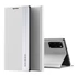 Apple Wooze Silver Line iPhone 16 oldalra nyíló tok, stand, világosszürke