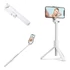 Prémium selfie bot, 19 - 70 cm, forgatható, exponáló gombbal, bluetooth-os, v4.0, tripod, R1, fehér