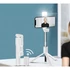 Prémium selfie bot, 19 - 70 cm, forgatható, exponáló gombbal, bluetooth-os, v4.0, tripod, világítással, R1S, fehér