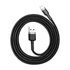 Baseus Lightning kábel, 2,4A, 0,5m, szürke/Fekete