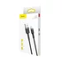 Baseus Lightning kábel, 2,4A, 0,5m, szürke/Fekete