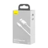 Baseus Simple Wisdom USB / Lightning adat/töltőkábel, 2,4A, 1,5m, Fehér (2db)