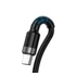 Baseus Cafule USB-USB-C kábel Huawei SuperCharge, QC 3.0, 5A, 1m, fekete/szürke