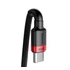 Baseus Cafule USB-C adatkábel, 100W 2m, fekete