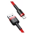 Baseus Cafule 2.4A Lightning - USB-kábel, 1m, piros