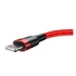 Baseus Cafule 2.4A Lightning - USB-kábel, 1m, piros