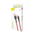 Baseus Cafule 2.4A Lightning - USB-kábel, 1m, piros