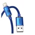 Baseus Crystal Shine USB-Lightning kábel, 2.4A, 1.2m, kék
