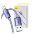 Baseus Crystal Shine USB - Lightning kábel, 2,4A, 1.2m, lila