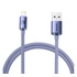 Baseus Crystal Shine USB - Lightning kábel, 2,4A, 1.2m, lila