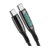 BlitzWolf BW-TC23 USB-C - USB-C töltőkábel kijelzővel, 100W, 1.8m, fekete