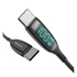 BlitzWolf BW-TC23 USB-C - USB-C töltőkábel kijelzővel, 100W, 1.8m, fekete