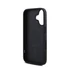DKNY PU Leather Silver Metal Logo iPhone 16 MagSafe tok, szürke