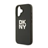 DKNY PU Leather Stack Logo iPhone 16 tok csuklópánttal, zöld