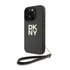 DKNY PU Leather Stack Logo iPhone 16 Pro Max tok csuklópánttal, zöld