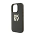 DKNY PU Leather Stack Logo iPhone 16 Pro Max tok csuklópánttal, zöld